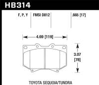 Hawk Performance HPS Disc Brake Pad HB314F.665