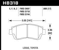 Hawk Performance HPS Disc Brake Pad HB318F.669