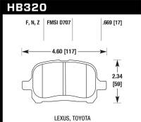 Hawk Performance HPS Disc Brake Pad HB320F.669