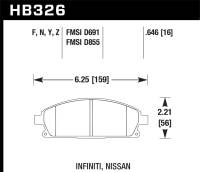 Hawk Performance HPS Disc Brake Pad HB326F.646
