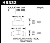 Hawk Performance - Hawk 99-00 Cadillac Escalade / 88-91 Ford C1500 EC / 92-99 C1500 All Cab Front LTS Street Brake Pads - HB332Y.654 - Image 1