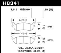 Hawk Performance HPS Disc Brake Pad HB341F.618
