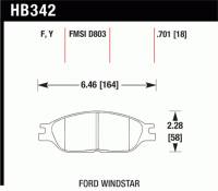 Hawk Performance HPS Disc Brake Pad HB342F.701
