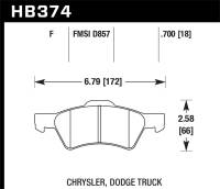 Hawk Performance HPS Disc Brake Pad HB374F.700
