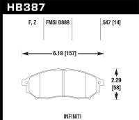 Hawk Performance HPS Disc Brake Pad HB387F.547