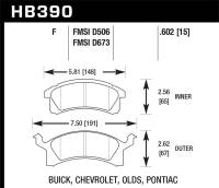 Hawk Performance HPS Disc Brake Pad HB390F.602