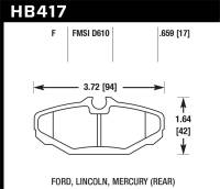 Hawk Performance HPS Disc Brake Pad HB417F.659