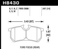 Hawk Performance - Hawk HP+ Street Brake Pads - HB430N.547 - Image 1
