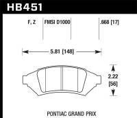 Hawk Performance HPS Disc Brake Pad HB451F.668