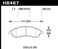 Hawk Performance HPS Disc Brake Pad HB467F.540