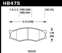 Hawk Performance Blue 9012 Disc Brake Pad HB475E.642