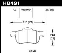 Hawk Performance Performance Ceramic Disc Brake Pad HB491Z.693