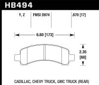 Hawk Performance LTS Disc Brake Pad HB494Y.670