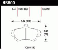 Hawk Performance Performance Ceramic Disc Brake Pad HB500Z.645