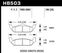 Hawk Performance LTS Disc Brake Pad HB503Y.790