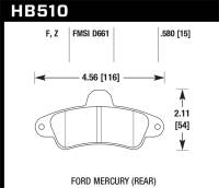 Hawk Performance HPS Disc Brake Pad HB510F.580
