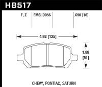 Hawk Performance Performance Ceramic Disc Brake Pad HB517Z.690
