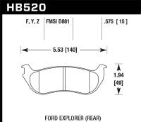 Hawk Performance Performance Ceramic Disc Brake Pad HB520Z.575