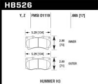 Hawk Performance LTS Disc Brake Pad HB526Y.665