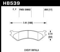 Hawk Performance HPS Disc Brake Pad HB539F.650