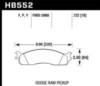 Hawk Performance - Hawk HPS Street Brake Pads - HB552F.722 - Image 1