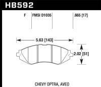 Hawk Performance HPS Disc Brake Pad HB592F.665