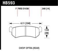 Hawk Performance HPS Disc Brake Pad HB593F.548