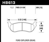 Hawk Performance LTS Disc Brake Pad HB613Y.589