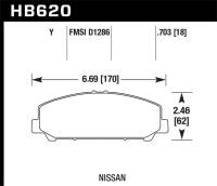 Hawk Performance LTS Disc Brake Pad HB620Y.703