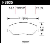 Hawk Performance HPS Disc Brake Pad HB635F.645