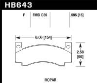 Hawk Performance HPS Disc Brake Pad HB643F.595