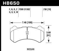 Hawk Performance - Hawk Performance DTC-50 Disc Brake Pad HB650V.730 - Image 1