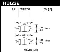 Hawk Performance Performance Ceramic Disc Brake Pad HB652Z.634