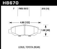 Hawk Performance HPS Disc Brake Pad HB670F.610