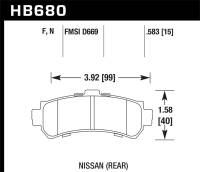 Hawk Performance - Hawk Performance HP Plus Disc Brake Pad HB680N.583 - Image 1