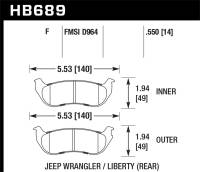 Hawk Performance HPS Disc Brake Pad HB689F.550
