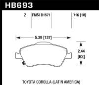 Hawk Performance Performance Ceramic Disc Brake Pad HB693Z.716