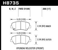 Hawk Performance Performance Ceramic Disc Brake Pad HB735Z.666