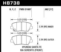 Hawk Performance - Hawk Performance HPS 5.0 Disc Brake Pad HB738B.662 - Image 1