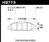 Hawk Performance - Hawk Performance Street Race Disc Brake Pad HB773R.664 - Image 1