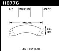 Hawk Performance LTS Disc Brake Pad HB776Y.671