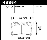 Hawk Performance Street Race Disc Brake Pad HB854R.721