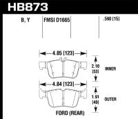 Hawk Performance - Hawk Performance HPS 5.0 Disc Brake Pad HB873B.590 - Image 1