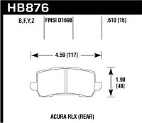 Hawk Performance - Hawk Performance HPS 5.0 Disc Brake Pad HB876B.610 - Image 1
