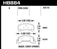 Hawk Performance - Hawk Performance HPS 5.0 Disc Brake Pad HB884B.630 - Image 1
