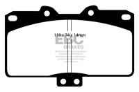 EBC - EBC 91-93 Dodge Stealth 3.0 4WD Greenstuff Front Brake Pads - DP21097 - Image 1