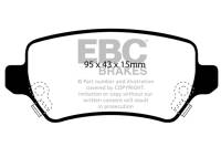 EBC - EBC 08-09 Saturn Astra 1.8 Greenstuff Rear Brake Pads - DP21447 - Image 1