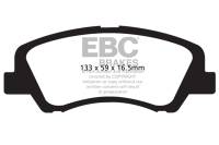 EBC - EBC 12+ Hyundai Accent 1.6 Greenstuff Front Brake Pads - DP21899 - Image 1