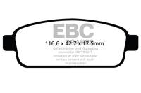 EBC - EBC 13+ Buick Encore 1.4 Turbo Greenstuff Rear Brake Pads - DP22066 - Image 1