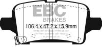 EBC - EBC 2016+ Chevrolet Malibu 1.5L Turbo (Elec PB) Greenstuff Rear Brake Pads - DP23074 - Image 1